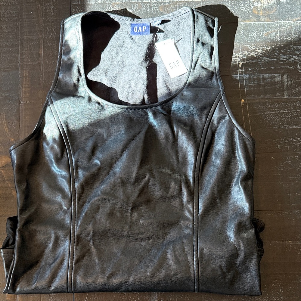 Gap vegan leather bodysuit